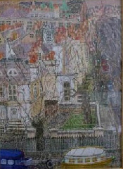 Petite Venise, Londres - Pastel sur papier Arche - 75 cm (h) x 55 cm (l)