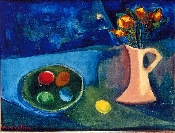 Nature morte aux oeufs - huile sur toile - 1960-1964