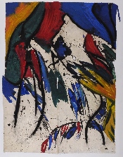 Jardin rêvé III - 140 x 110 - acrylique et encre de Chine sur papier oriental marouflé sur toile - 1994