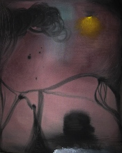 Seul - tempéra sur toile - 100 x 80 cm - 2001