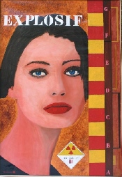 Explosif - technique mixte - 134 x 92 cm - 2002