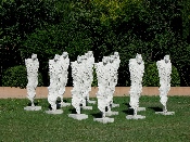 Visiteurs - béton blanc - 180 cm? - ambassade de France, Tunis