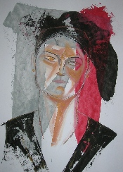 Série Les Gens (3), Myriam - gouache sur papier - 40 x 32,5 cm - 2009-2010